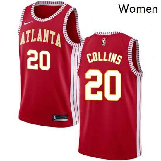 Womens Nike Atlanta Hawks 20 John Collins Authentic Red NBA Jersey Statement Edition